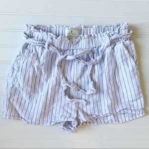Ruby Moon pinstripe linen shorts Sz Sm